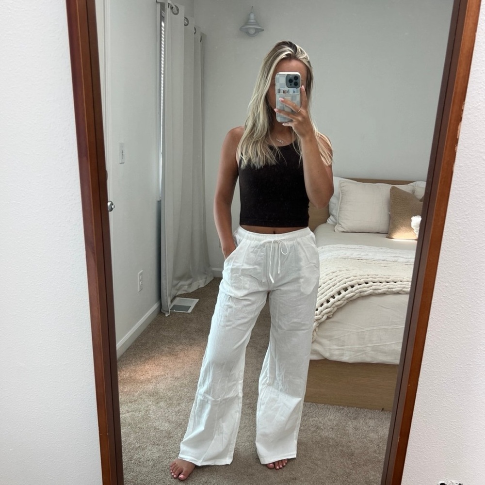 White Linen Pants